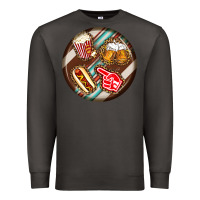 Smoke american football round earrings Premium Sweatshirt - BundleAndBundleShop