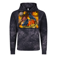 Cloud Black Fall Crow Vintage Hoodie - LillyAllenDesigns