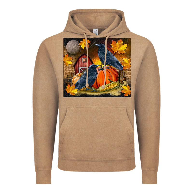 Fall Crow Vintage Hoodie by LillyAllenDesigns | Teevron