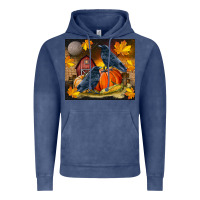 Vintage Denim Fall Crow Vintage Hoodie - LillyAllenDesigns