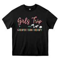 Black girls trip cheaper than therapy Heavy Core Tee - MaliasSmallBusiness