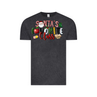 Vintage Black Santa's Favorite Class Christmas Vintage Tee - LillyAllenDesigns