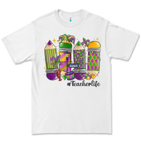 White mardi gras teacher life Premium Tee - MaliasSmallBusiness