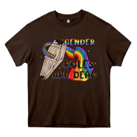 Chocolate Brown gender roles are dead Heavy Core Tee - MaliasSmallBusiness
