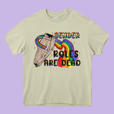 Gender Roles Are Dead Heavy Core Tee Designed By Maliassmallbusiness