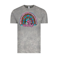 Cloud Rock leopard cowhide nurse rainbow Vintage Tee - JahusDesignShop
