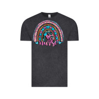 Vintage Black leopard cowhide nurse rainbow Vintage Tee - JahusDesignShop