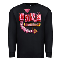 Black Valentines Day Love Vacant Premium Sweatshirt - FaDigitalArtStudio