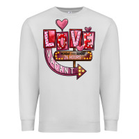 Dove Grey Valentines Day Love Vacant Premium Sweatshirt - FaDigitalArtStudio