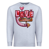 Heather Grey Valentines Day Love Vacant Premium Sweatshirt - FaDigitalArtStudio