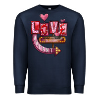 Navy Valentines Day Love Vacant Premium Sweatshirt - FaDigitalArtStudio