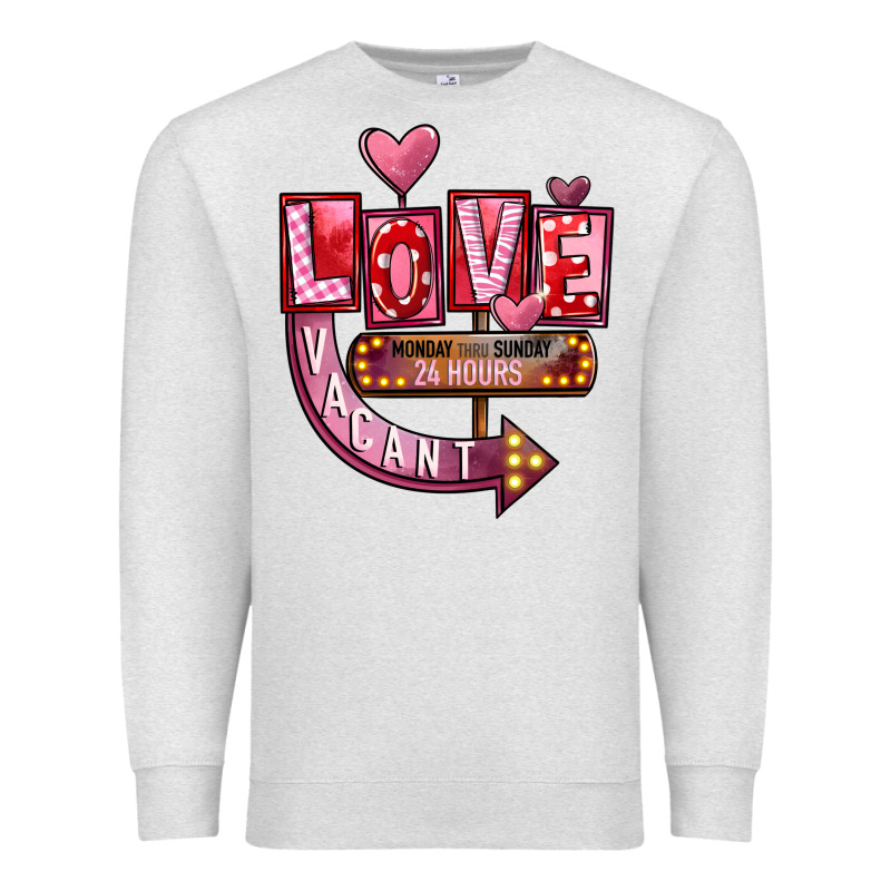 Valentines Day Love Vacant Premium Sweatshirt by FaDigitalArtStudio | Teevron