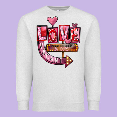 Valentines Day Love Vacant Premium Sweatshirt Designed By Fadigitalartstudio