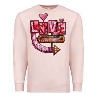 Pale Pink Valentines Day Love Vacant Premium Sweatshirt - FaDigitalArtStudio
