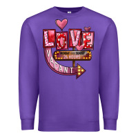 Purple Valentines Day Love Vacant Premium Sweatshirt - FaDigitalArtStudio
