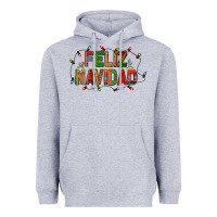 Heather Grey Feliz Navidad Heavyweight Hoodie - BundleAndBundleShop