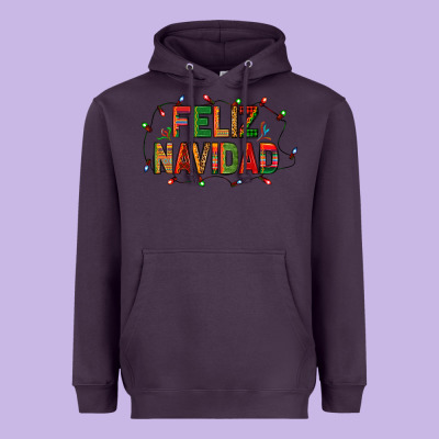 Feliz Navidad Heavyweight Hoodie Designed By Bundleandbundleshop