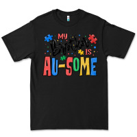 Black my brother is ausome autism Premium Tee - MaliasSmallBusiness