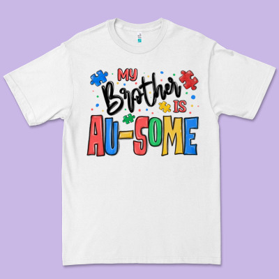 My Brother Is Ausome Autism Premium Tee Designed By Maliassmallbusiness