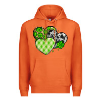 Carrot St. Patrick's Day cowhide hearts Premium Hoodie - OliviaCreatesArt