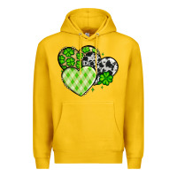 Lemon St. Patrick's Day cowhide hearts Premium Hoodie - OliviaCreatesArt