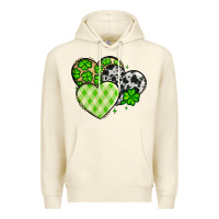 Sandshell St. Patrick's Day cowhide hearts Premium Hoodie - OliviaCreatesArt