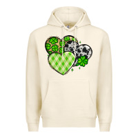 Tofu St. Patrick's Day cowhide hearts Premium Hoodie - OliviaCreatesArt