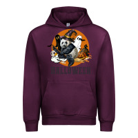 Mauve Wine hallowen panda Urban Hoodie - LillyAllenDesigns