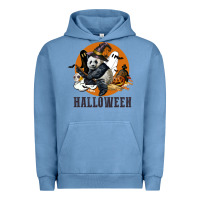 Pigment Pebble Blue hallowen panda Urban Hoodie - LillyAllenDesigns