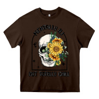 Chocolate Brown mentally ill but totally chill Heavy Core Tee - MaliasSmallBusiness