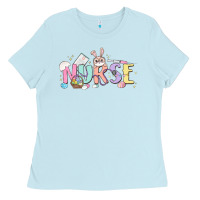Baby Blue easter nurse Ladies Tee - MaliasSmallBusiness