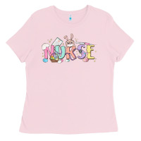 Bubblegum Pink easter nurse Ladies Tee - MaliasSmallBusiness