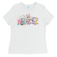 White easter nurse Ladies Tee - MaliasSmallBusiness