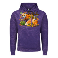Cloud Purple Fall Vibes Fox Vintage Hoodie - LillyAllenDesigns