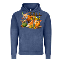 Vintage Denim Fall Vibes Fox Vintage Hoodie - LillyAllenDesigns