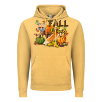 Vintage Mustard Fall Vibes Fox Vintage Hoodie - LillyAllenDesigns