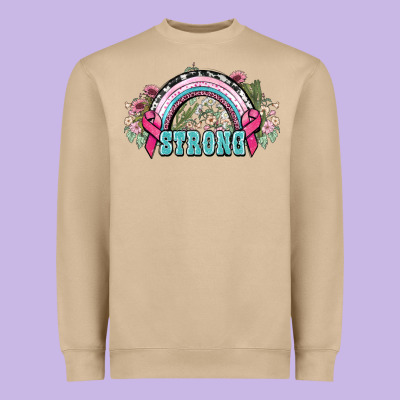 Strong Cancer Rainbow Cancer Awareness Heavyweight Sweatshirt Designed By Howdyjamesfarm