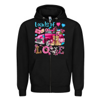 Black loads of love valentine's day olivia Zipper Hoodie - OliviaCreatesArt