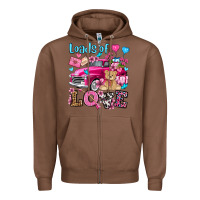 Chestnut loads of love valentine's day olivia Zipper Hoodie - OliviaCreatesArt