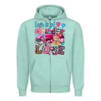 Seafoam loads of love valentine's day olivia Zipper Hoodie - OliviaCreatesArt