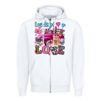 White loads of love valentine's day olivia Zipper Hoodie - OliviaCreatesArt