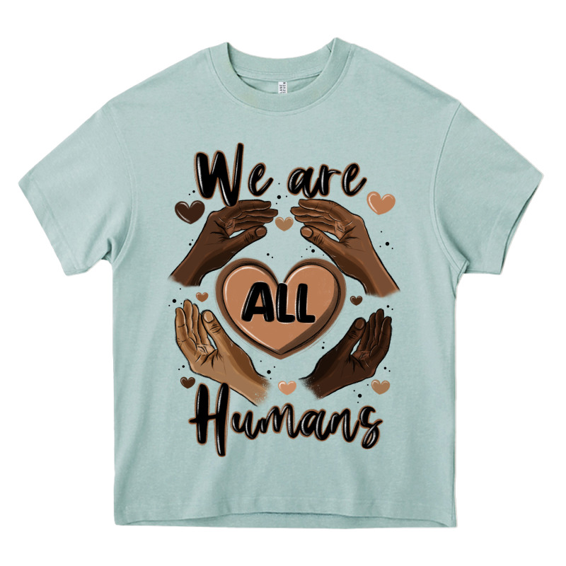 We Are All Humans Heavy Core Tee by MaliasSmallBusiness | Teevron