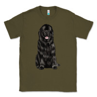Army Green newfoundland dog Classic Tee - LillyAllenDesigns