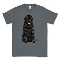 Charcoal Heather newfoundland dog Classic Tee - LillyAllenDesigns