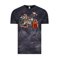 Cloud Black Christmas Zebra Baby And Mama Vintage Tee - LillyAllenDesigns