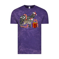 Cloud Purple Christmas Zebra Baby And Mama Vintage Tee - LillyAllenDesigns