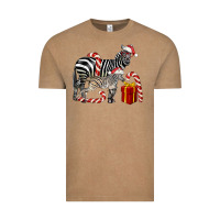 Vintage Coffee Christmas Zebra Baby And Mama Vintage Tee - LillyAllenDesigns