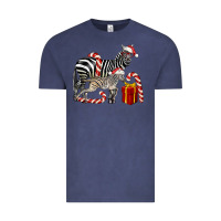 Vintage Denim Christmas Zebra Baby And Mama Vintage Tee - LillyAllenDesigns