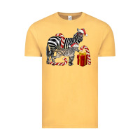Vintage Mustard Christmas Zebra Baby And Mama Vintage Tee - LillyAllenDesigns