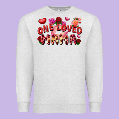 One Loved Mama Premium Sweatshirt Designed By Fadigitalartstudio